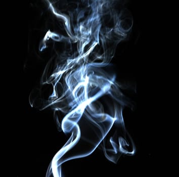 Smoke with a black background. Abstract element to help your design