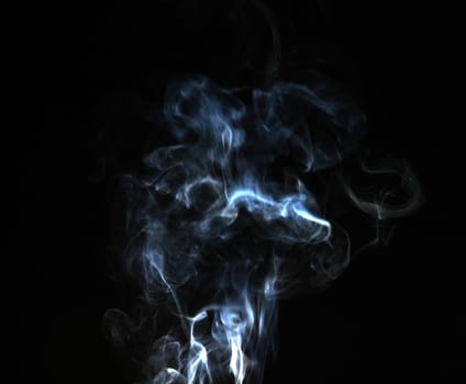 Smoke with a black background. Abstract element to help your design