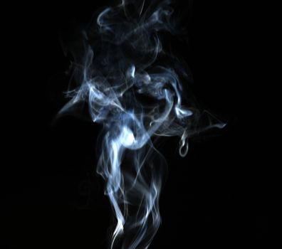 Smoke with a black background. Abstract element to help your design
