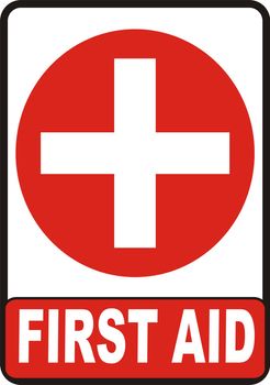 First Aid symbol isolated on white background