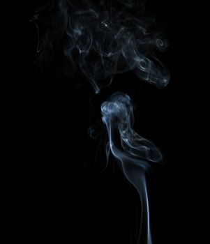 Smoke with a black background. Abstract element to help your design