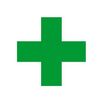 2D illustration of the Green Cross sign