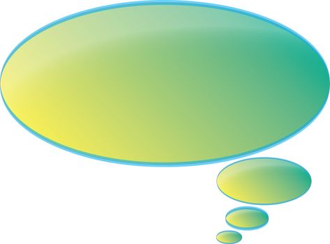 Thought or speech bubble. Could be used as a text space or in a comic strip