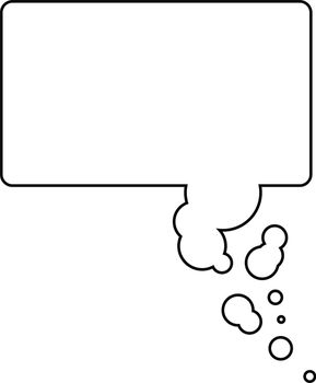 Thought or speech bubble. Could be used as a text space or in a comic strip