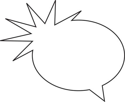Thought or speech bubble. Could be used as a text space or in a comic strip