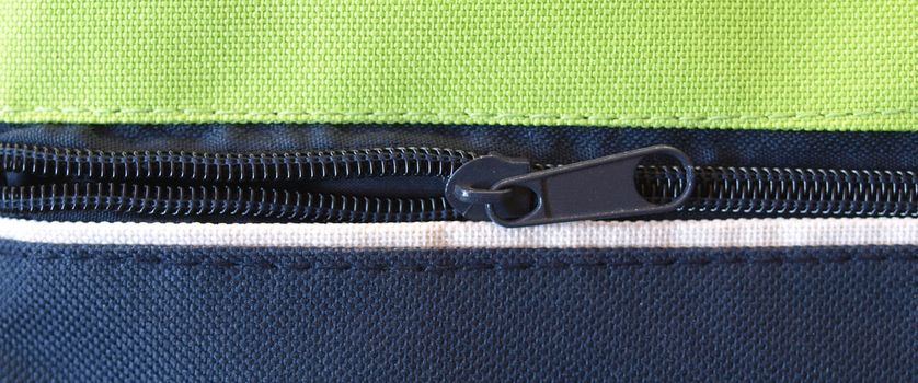 Zipper or zip fastener joining two edges of fabric