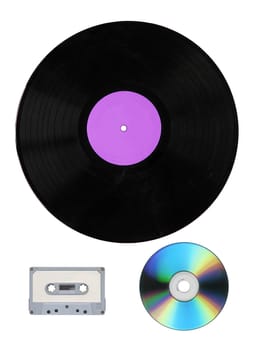 Vinyl record music recording support