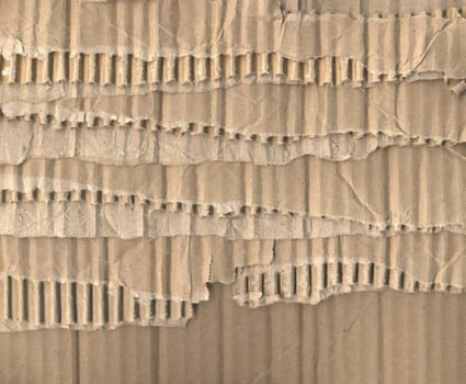 Brown corrugated cardboard sheet background