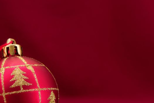 Christmas card with ornament ball for congratulations