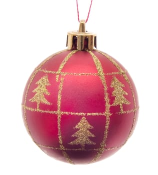 Christmas ornament ball isolated on white background