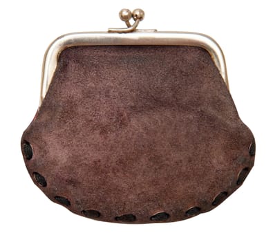 Purse isolated on a white background. The concept of savings