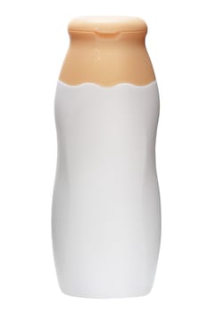 Bottle of shampoo is isolated on a white background