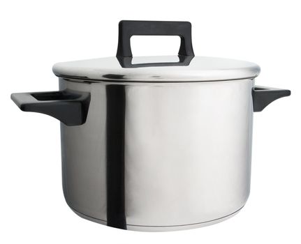 Large saucepan isolated on a white background