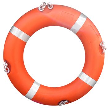 Life buoy isolated over a white background