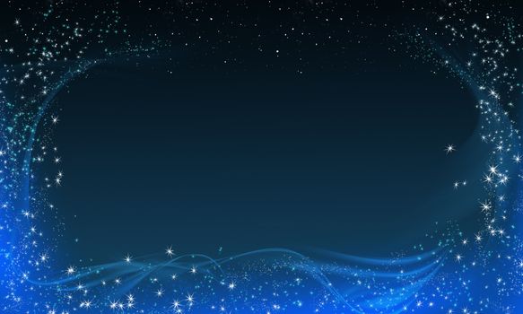 Frame Night gradient blends into the starry sky. The edges of the magical shining stars. For the most cherished words and wishes.