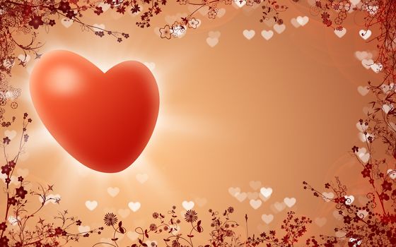 Ideal background for love message