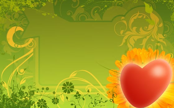Ideal background for love message