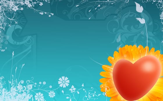 Ideal background for love message