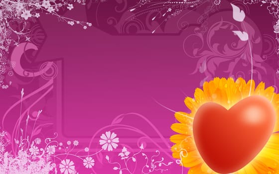 Ideal background for love message