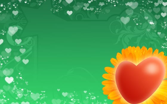 Ideal background for love message