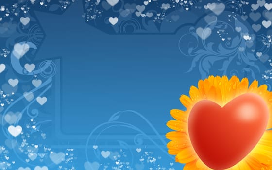 Ideal background for love message