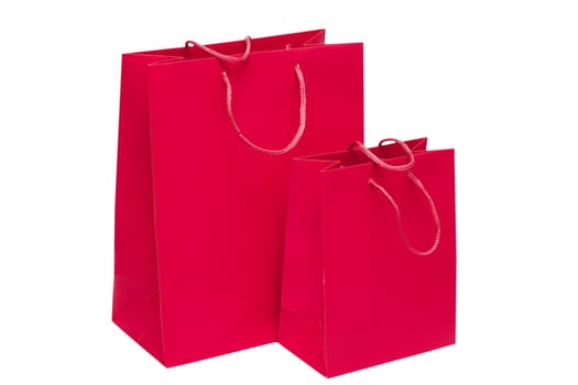 Packages for shopping isolated on white background