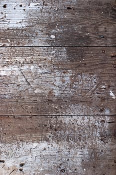Old painted wooden surface. A coating of white paint almost completely wiped. Background for any designer's purposes