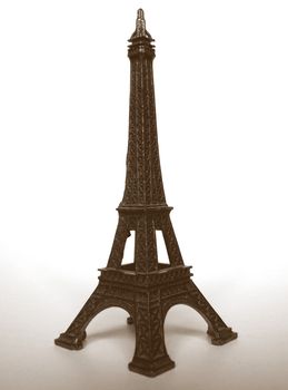 Scale model of the Eiffel tower in Paris