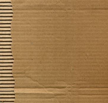 Brown corrugated cardboard sheet background