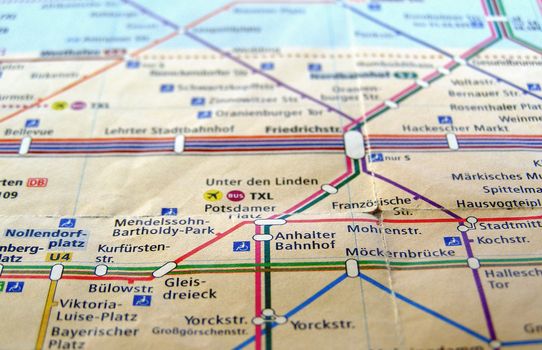 Ubahn map of Berlin subway