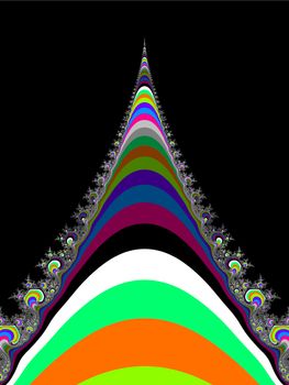 Fractal Mandelbrot set coloured illustration or background