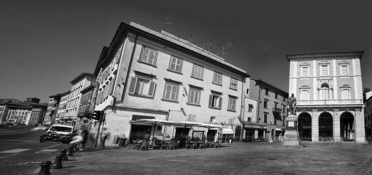Panoramic View of Piazza Garibaldi in Pisa, Italy