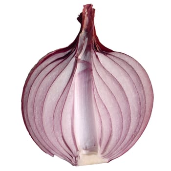 A red onion vegetable isolated over white