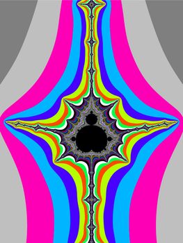 Fractal Mandelbrot set coloured illustration or background