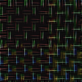 abstract pattern of fire light lines on black background