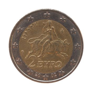 Euro coin money with Europa