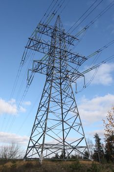A row of power equipment