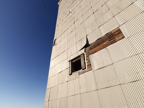 Exterior of agricultural building.