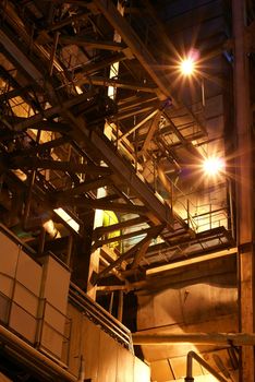 Pipes inside energy plant            