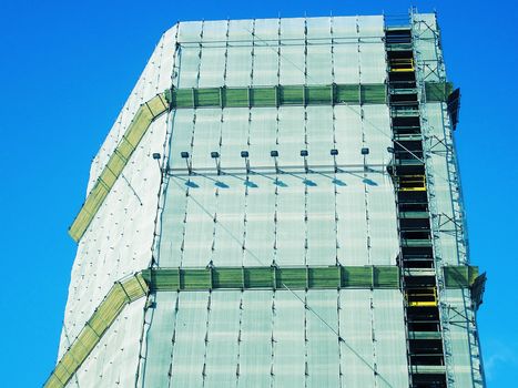 Provisional temporary scaffold for construction works in building site