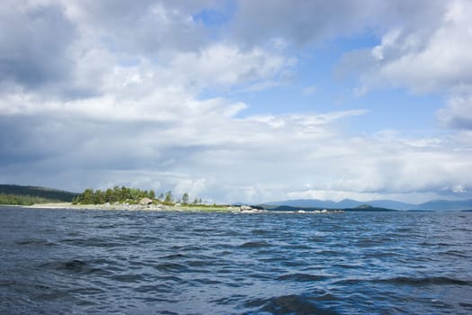 island in a gulf of the sea