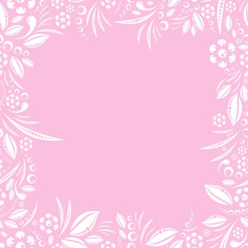 Flower patterns on a pink background