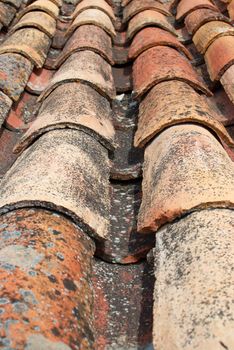 Roofing tiles background