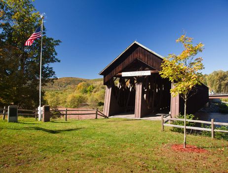 View from Downsville Covered Bridge in New York