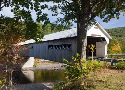 Covered Bridge in Dummerston near Brattleboro in Vermont