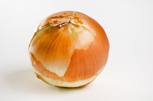 yellow onion with layers of skin