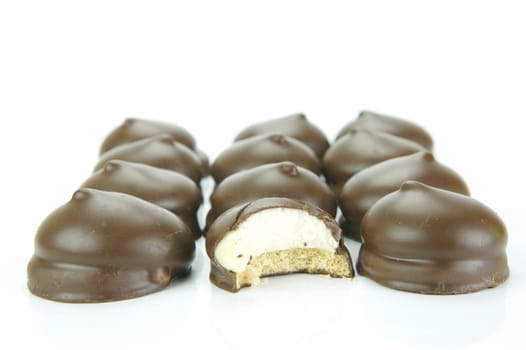 Marshmallow Biscuits isolated against a white background