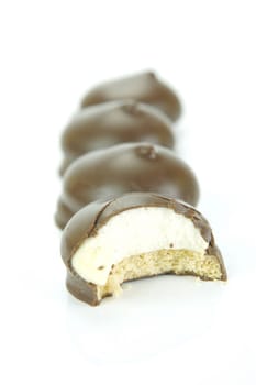 Marshmallow Biscuits isolated against a white background
