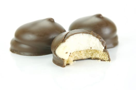 Marshmallow Biscuits isolated against a white background