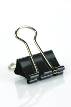 Paper clips isolated against a white background